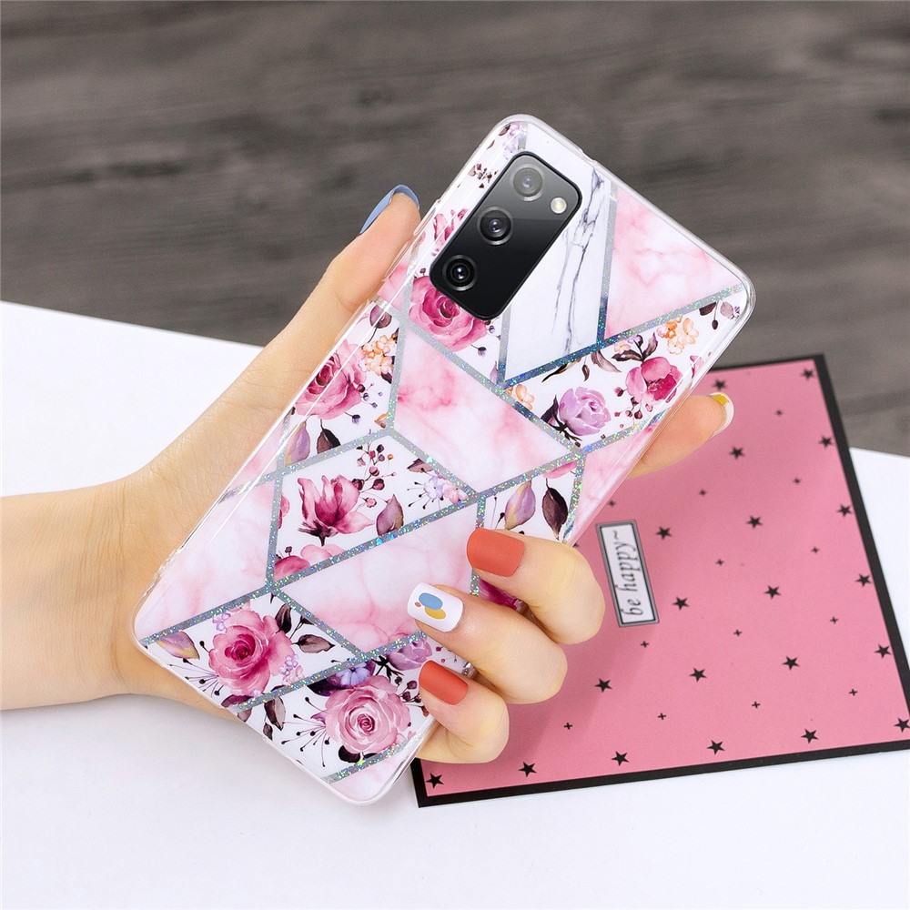Marble Pattern Printing IMD Design TPU Cover for Samsung Galaxy S20 FE/S20 Fan Edition/S20 FE 5G/S20 Fan Edition 5G - Rose-5