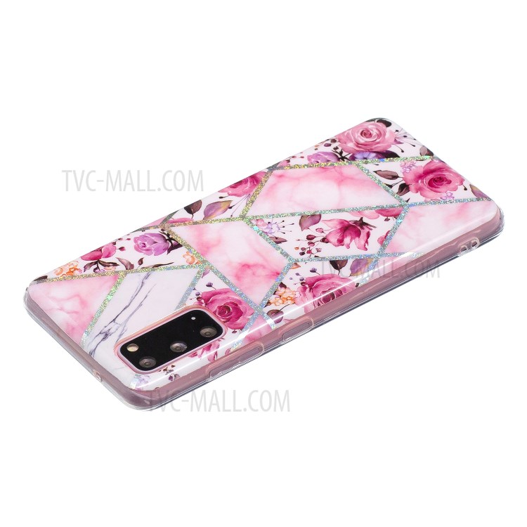 Marble Pattern Printing IMD Design TPU Case for Samsung Galaxy S20 - Rose-3
