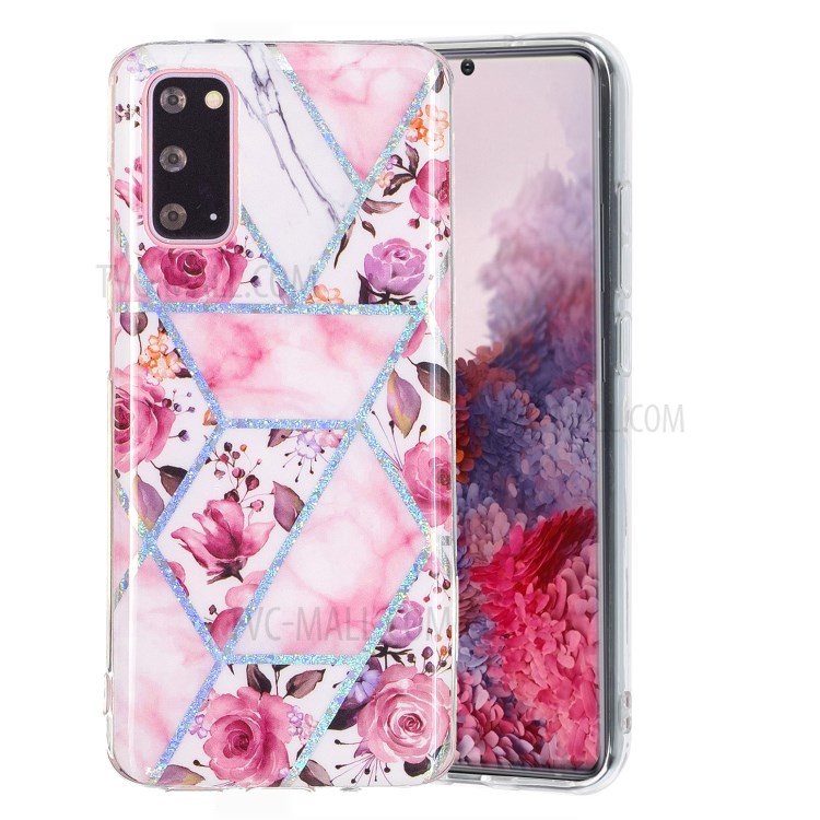 Marble Pattern Printing IMD Design TPU Case for Samsung Galaxy S20 - Rose-5