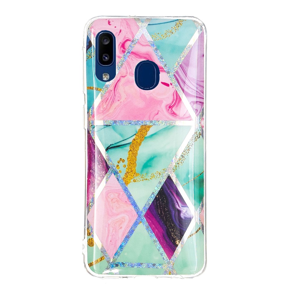 IMD Marble Pattern Printing for Samsung Galaxy A20e Case TPU Cover - Triangle and Rhombus-3