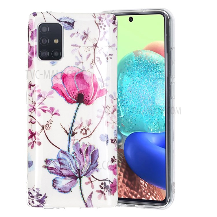 IMD Marble Pattern Printing TPU Cover for Samsung Galaxy A51 5G SM-A516 Case - Lotus-2