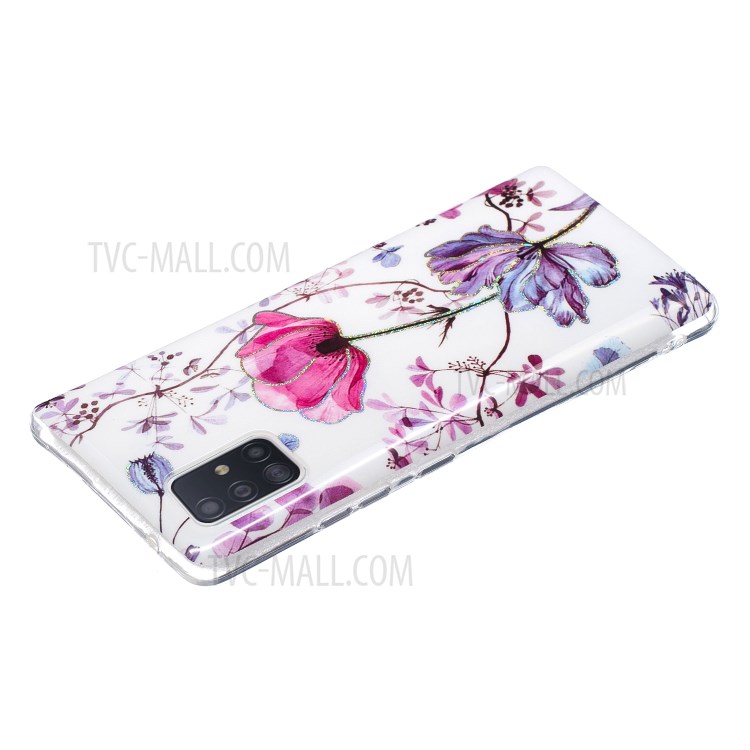 IMD Marble Pattern Printing TPU Cover for Samsung Galaxy A51 5G SM-A516 Case - Lotus-4