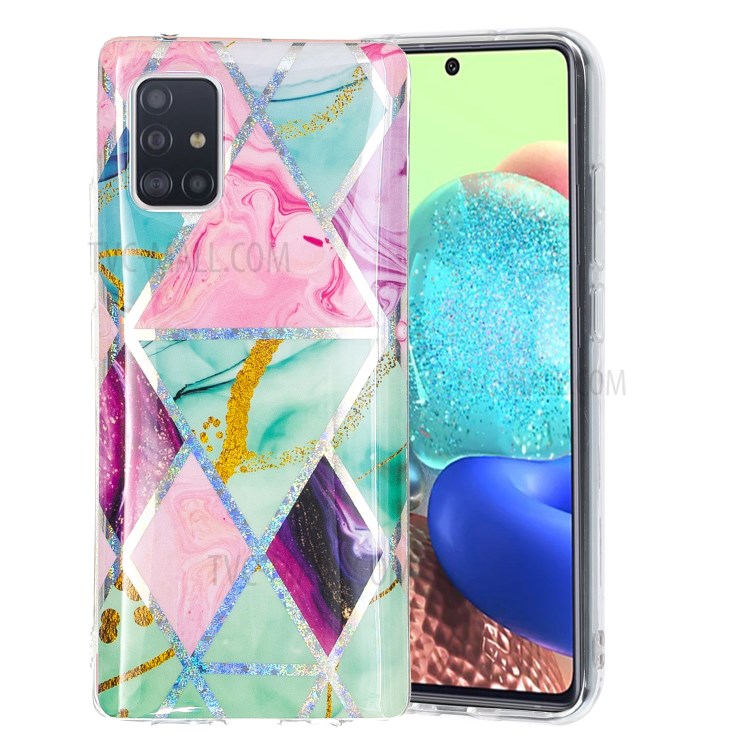 IMD Marble Pattern Printing TPU Cover for Samsung Galaxy A51 5G SM-A516 Case - Triangle and Rhombus-2