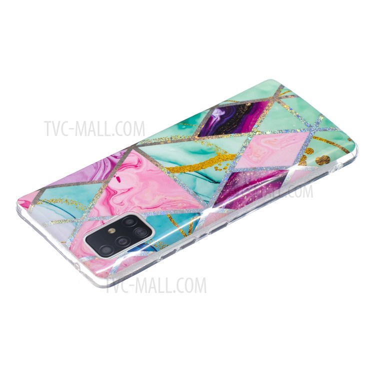 IMD Marble Pattern Printing TPU Cover for Samsung Galaxy A51 5G SM-A516 Case - Triangle and Rhombus-4