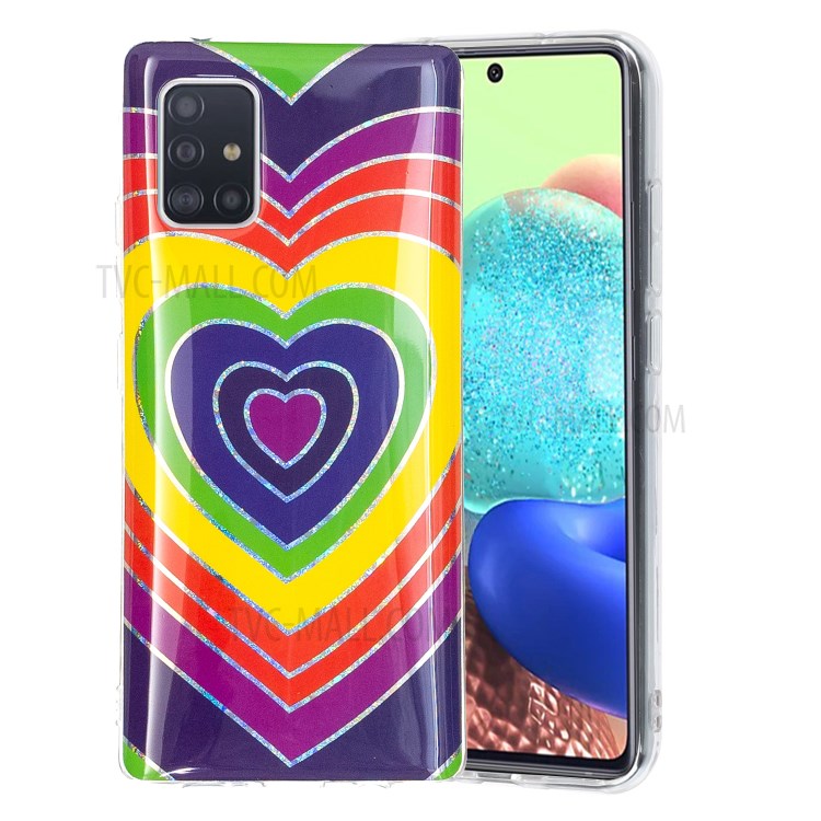 IMD Marble Pattern Printing TPU Cover for Samsung Galaxy A51 5G SM-A516 Case - Heart-2