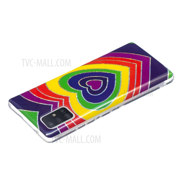 IMD Marble Pattern Printing TPU Cover for Samsung Galaxy A51 5G SM-A516 Case - Heart-4