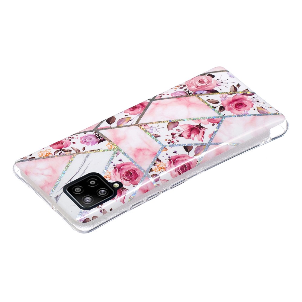 Marble Pattern Printing IMD Design TPU Cover for Samsung Galaxy A42 5G - Rose-4