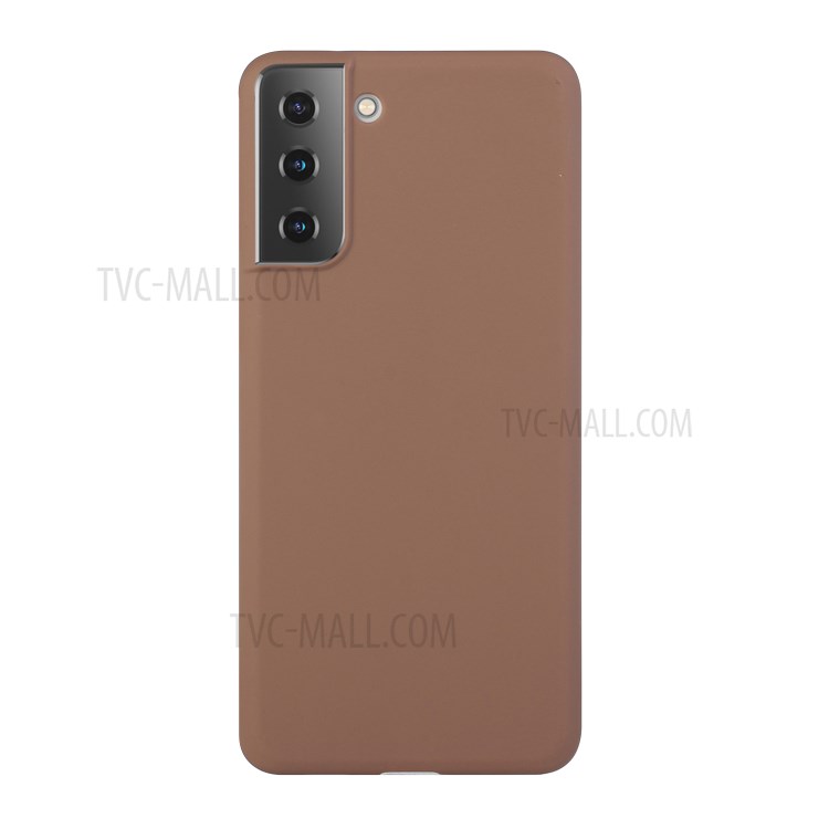 Candy Color Soft TPU Phone Shell for Samsung Galaxy S21+ - Brown-1