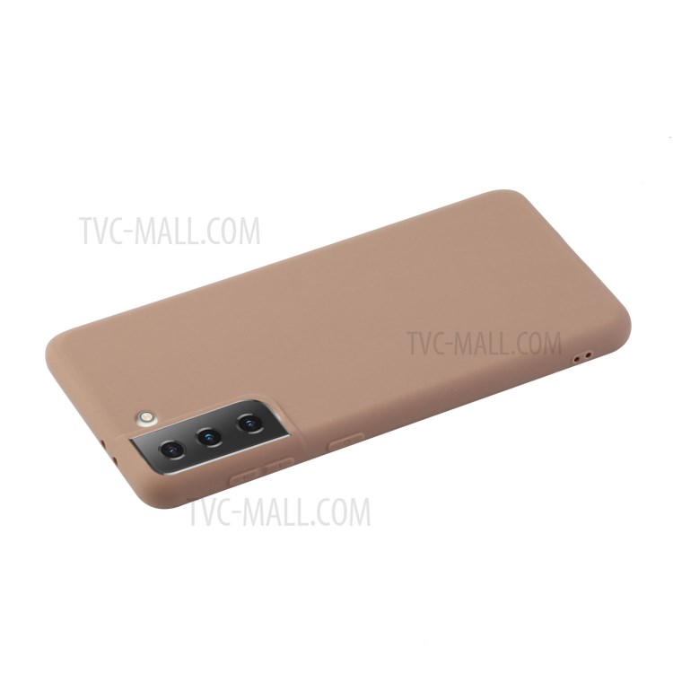 Candy Color Soft TPU Phone Shell for Samsung Galaxy S21+ - Brown-3