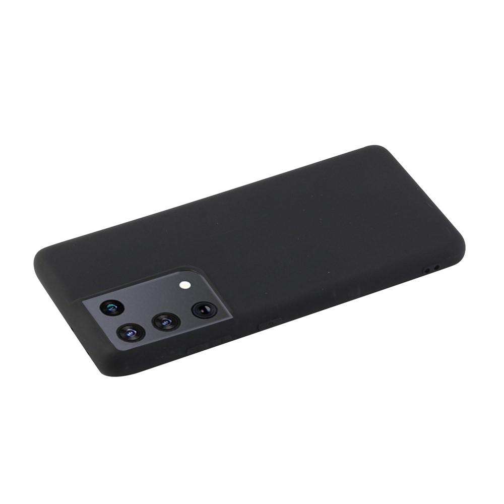 Candy Color Soft TPU Phone Shell for Samsung Galaxy S21 Ultra 5G - Black-3