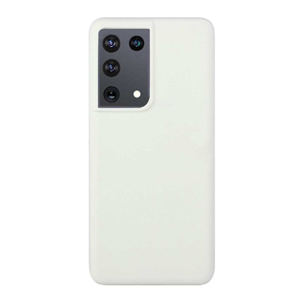Candy Color Soft TPU Phone Shell for Samsung Galaxy S21 Ultra - White-1