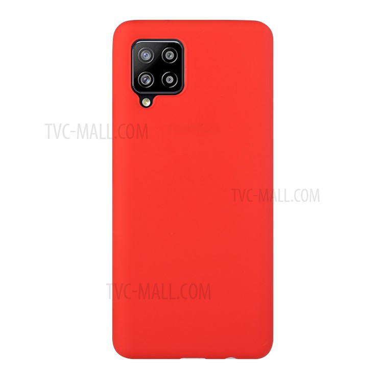 Candy Color Soft TPU Phone Cover for Samsung Galaxy A42 5G - Red-1