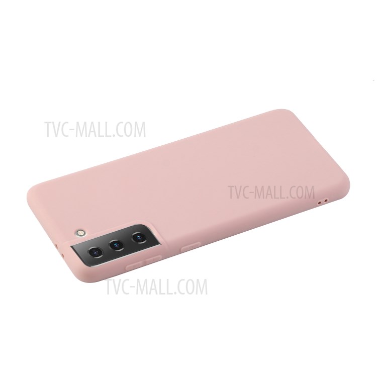 Candy Color Soft TPU Телефона Для Samsung Galaxy S21 4G/5G - Темно-розовый