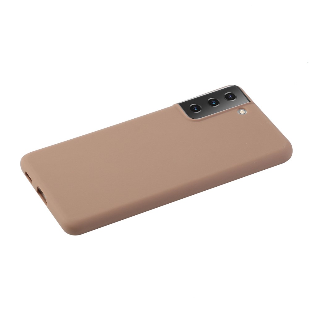 Candy Color Soft TPU Phone Case for Samsung Galaxy S21 5G - Brown-2