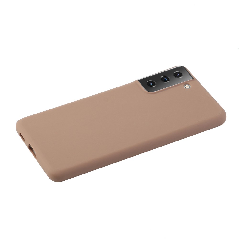 Süßigkeitenfarbe Soft TPU -telefonhülle Für Samsung Galaxy S21 4G/5G - Braun