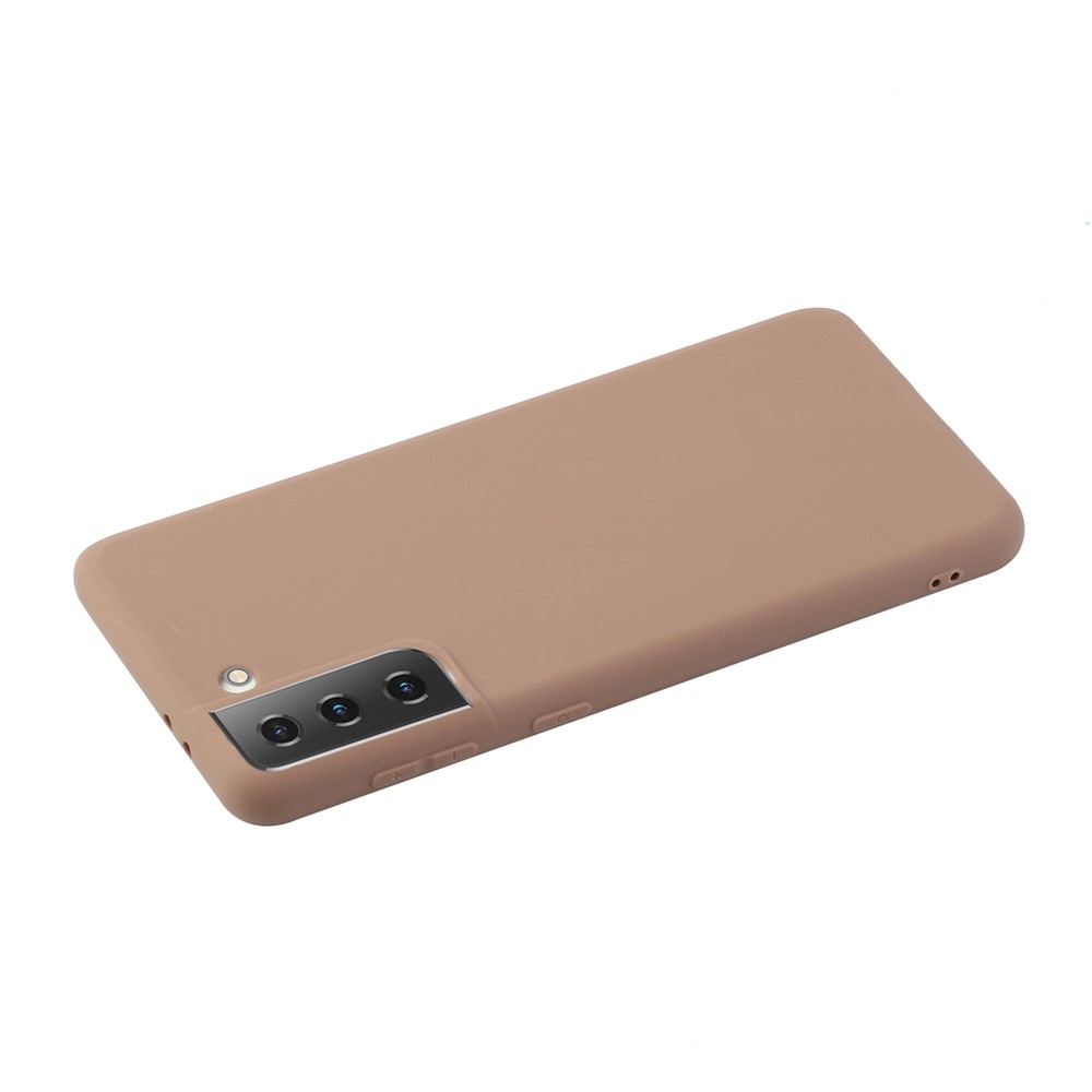 Custodia Per Telefono TPU a Colori Caramelle Per Samsung Galaxy S21 4G/5G - Marrone