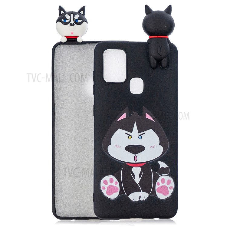 3D Doll Decor Pattern Printing Soft TPU Cover Case for Samsung Galaxy M31 / Galaxy M31 Prime - Black-1