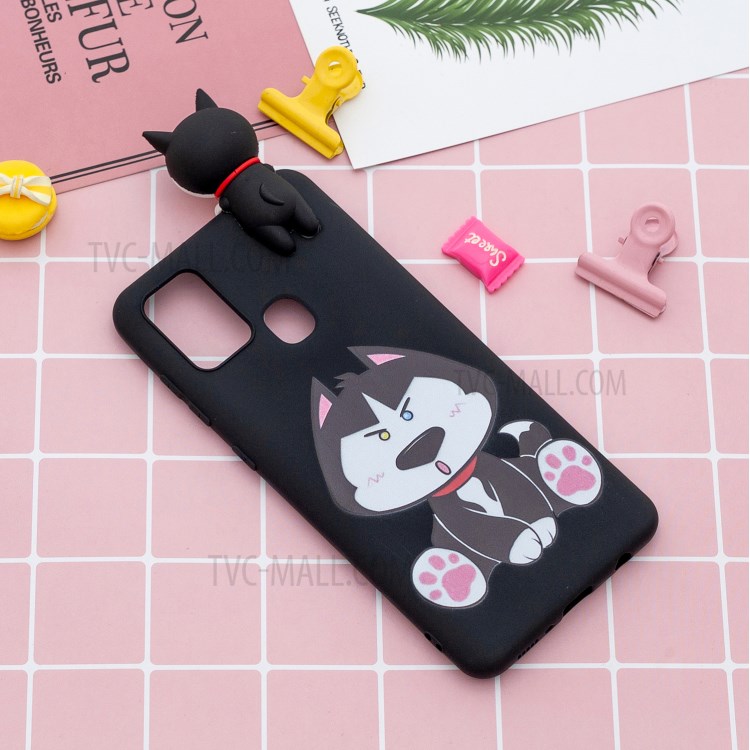 3D Doll Decor Pattern Printing Soft TPU Cover Case for Samsung Galaxy M31 / Galaxy M31 Prime - Black-6