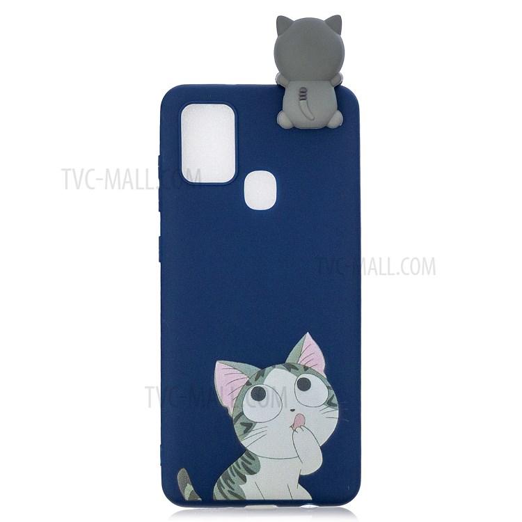 3D Doll Decor Pattern Printing Soft TPU Cover Case for Samsung Galaxy M31 / Galaxy M31 Prime - Blue-2