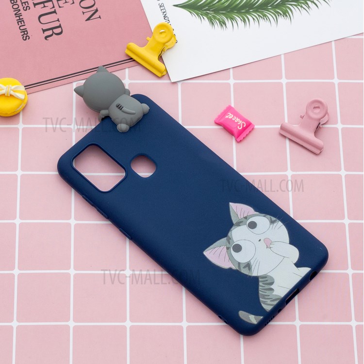 3D Doll Decor Pattern Printing Soft TPU Cover Case for Samsung Galaxy M31 / Galaxy M31 Prime - Blue-6