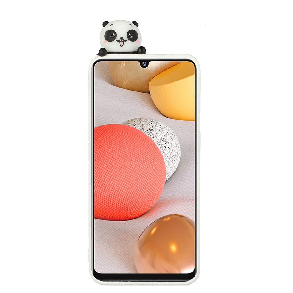 Impresión de Patrón de Decoración de Muñecas 3D Case de Cubierta de TPU Suave Para Samsung Galaxy A42 5G - Blanco