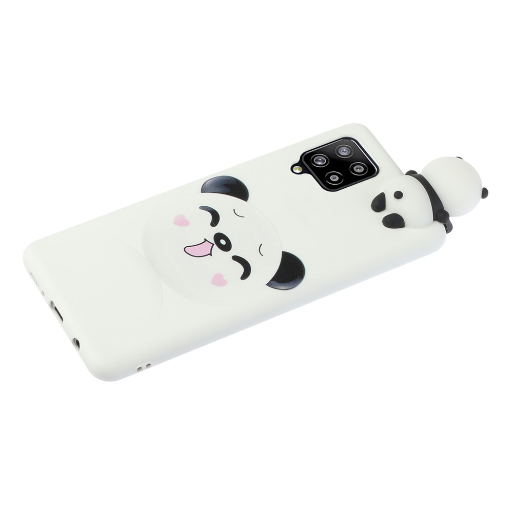 3D Decoração de Decoração de Boneca Impressão de Tampa de Tpu Macia Para Samsung Galaxy A42 5G - Branco