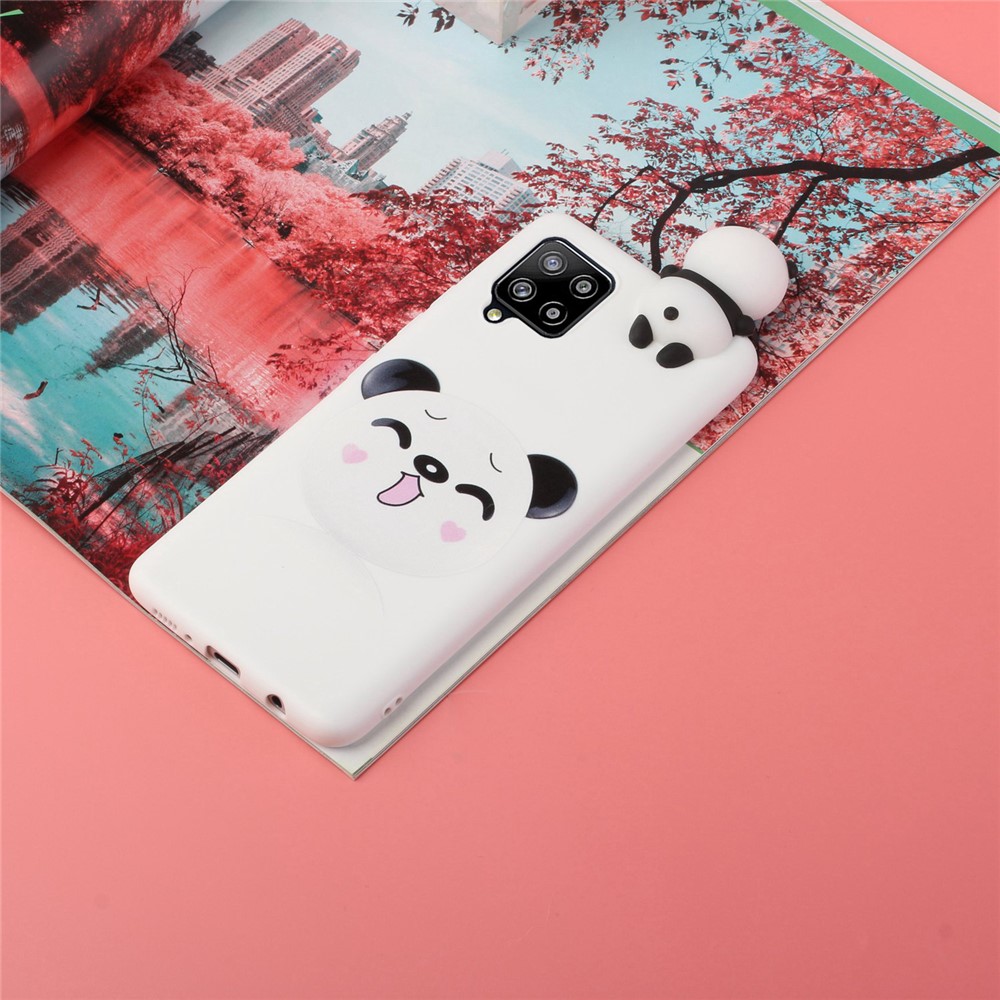 3D Docl Decor Pattern Printing Soft TPU Cover Для Samsung Galaxy A42 5G - Белый