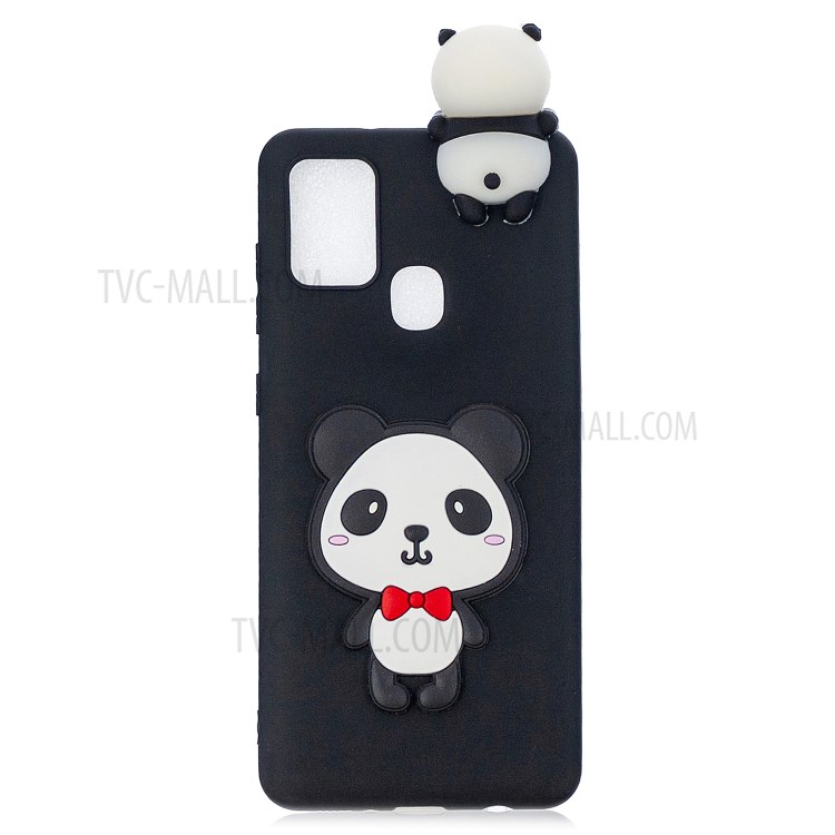 3D Animal Pattern TPU Gel Cover for Samsung Galaxy M31 Prime/M31 Case - Shy Panda-2