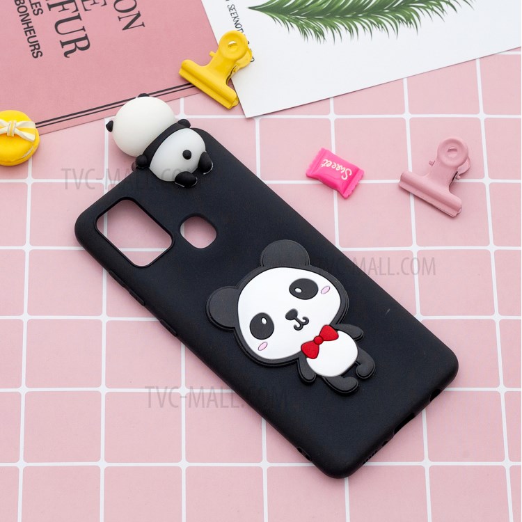 3D Animal Pattern TPU Gel Cover for Samsung Galaxy M31 Prime/M31 Case - Shy Panda-6