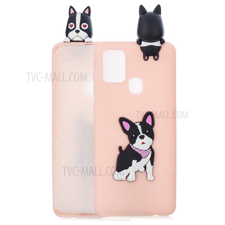 3D Animal Pattern TPU Gel Cover for Samsung Galaxy M31 Prime/M31 Case - Dog-1