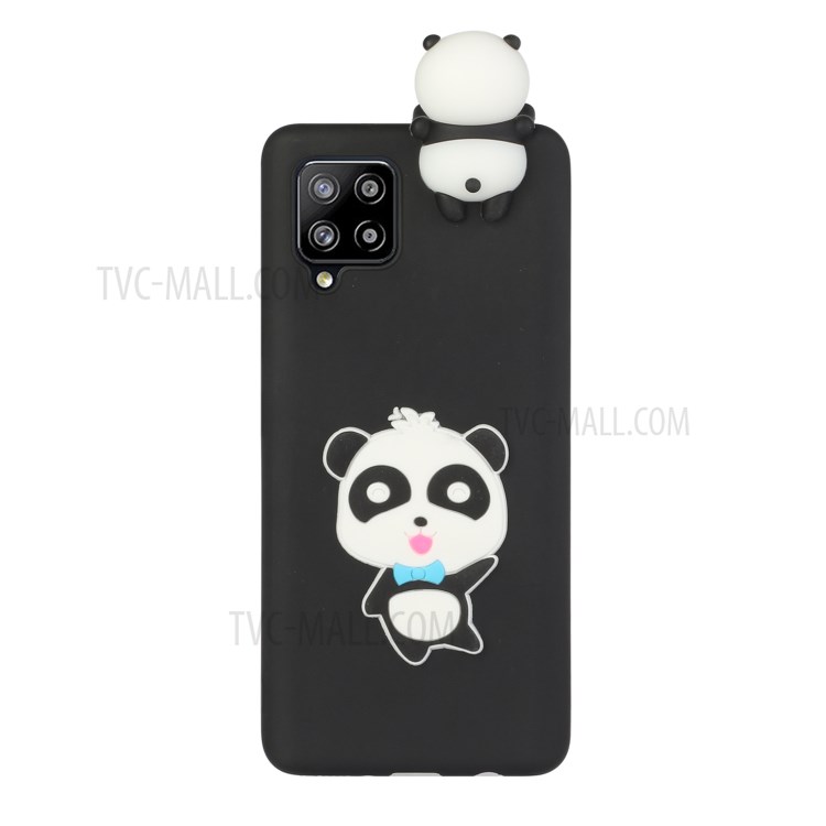 3D Animal Pattern TPU Gel Cover for Samsung Galaxy A42 5G Protective Case - Smile Panda
