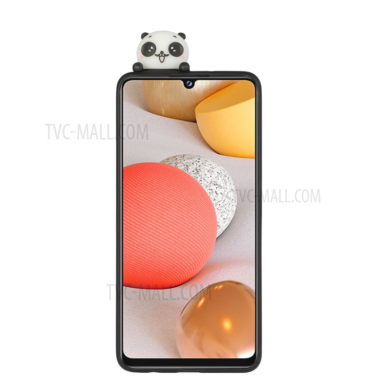 3D Animal Pattern TPU Gel Cover for Samsung Galaxy A42 5G Protective Case - Smile Panda-2