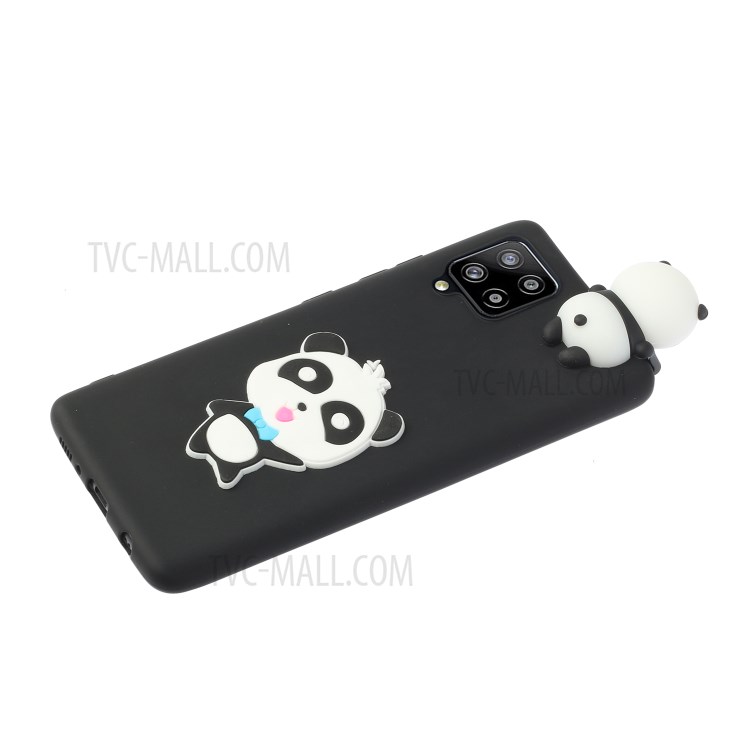 3D Animal Pattern TPU Gel Cover for Samsung Galaxy A42 5G Protective Case - Smile Panda-3