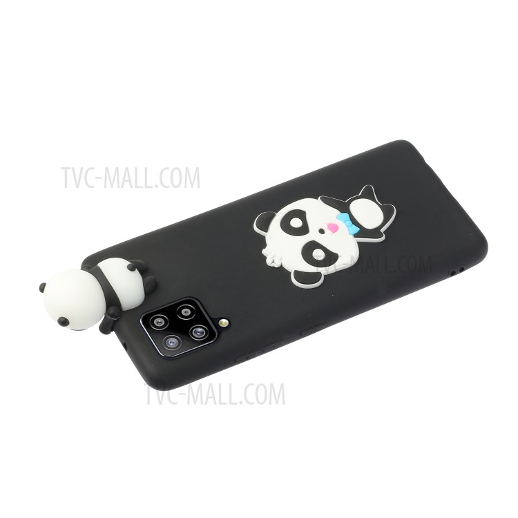 3D Animal Pattern TPU Gel Cover for Samsung Galaxy A42 5G Protective Case - Smile Panda-4