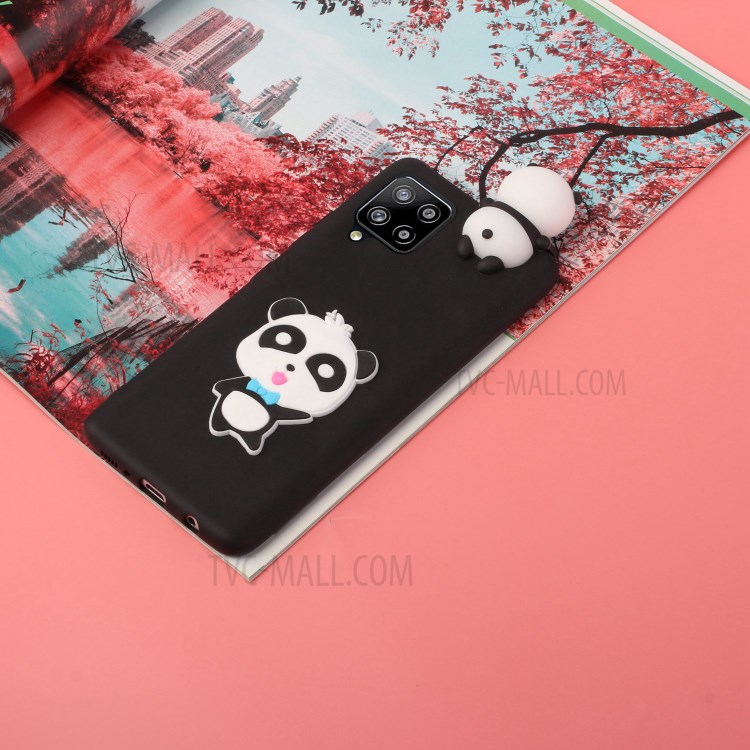 3D Animal Pattern TPU Gel Cover for Samsung Galaxy A42 5G Protective Case - Smile Panda-5
