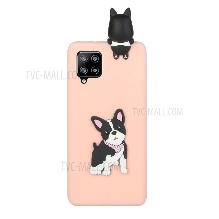 3D Animal Pattern TPU Gel Cover for Samsung Galaxy A42 5G Protective Case - Dog-1