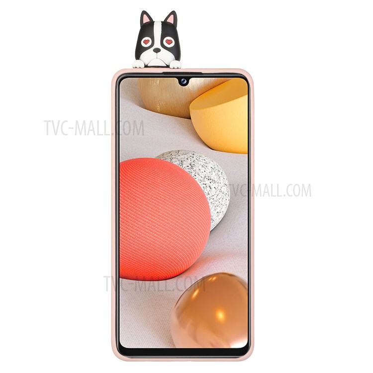 3D Animal Pattern TPU Gel Cover for Samsung Galaxy A42 5G Protective Case - Dog-2