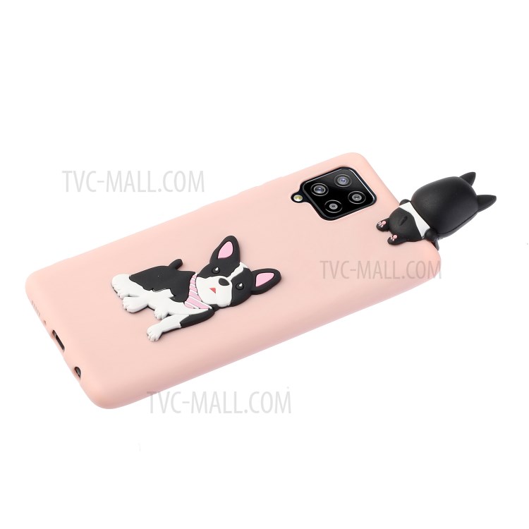 3D Animal Pattern TPU Gel Cover for Samsung Galaxy A42 5G Protective Case - Dog-3
