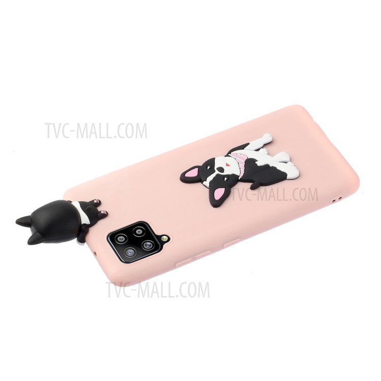 3D Animal Pattern TPU Gel Cover for Samsung Galaxy A42 5G Protective Case - Dog-4