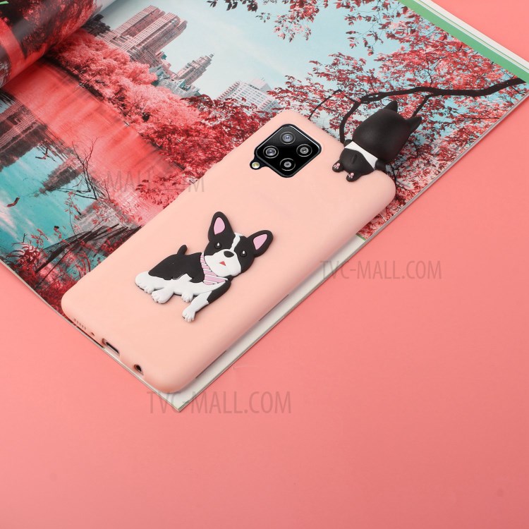 3D Animal Pattern TPU Gel Cover for Samsung Galaxy A42 5G Protective Case - Dog-5