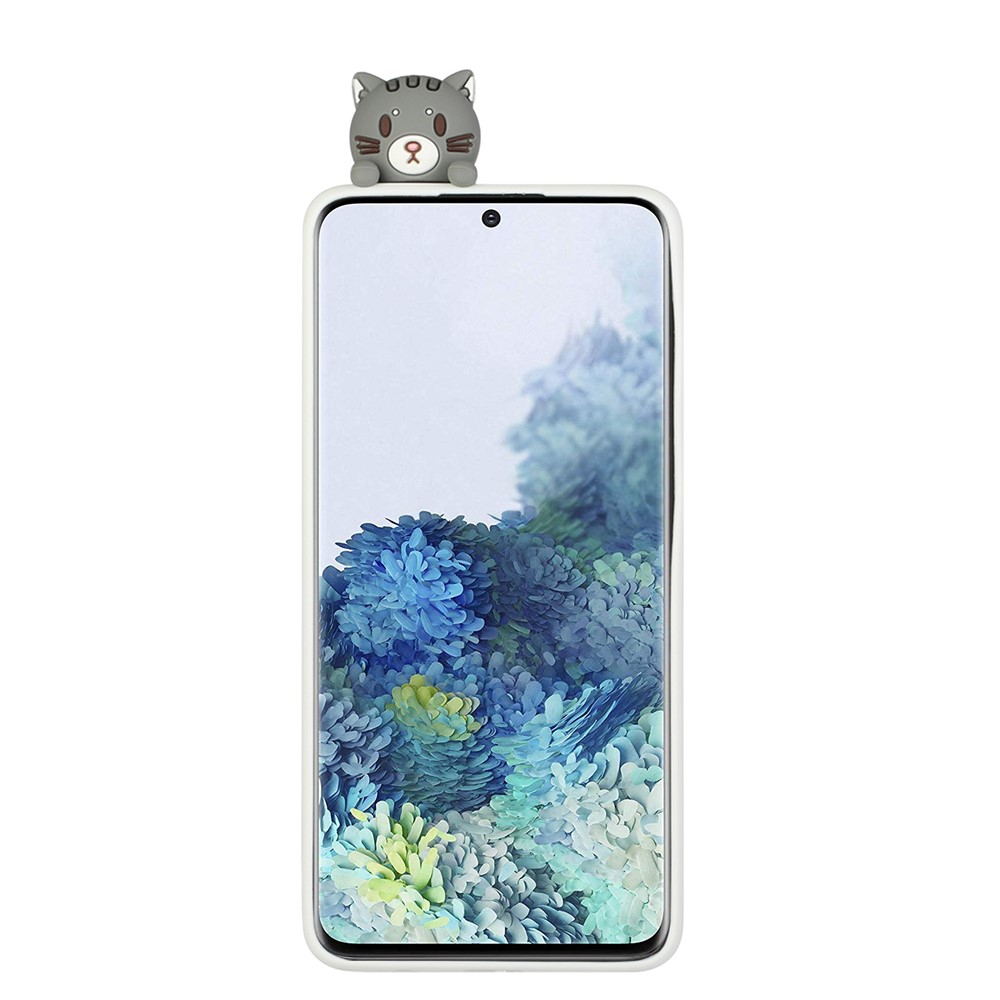 3D Animal Pattern TPU Gel Cover for Samsung Galaxy S21 5G Protective Case - Cat-2