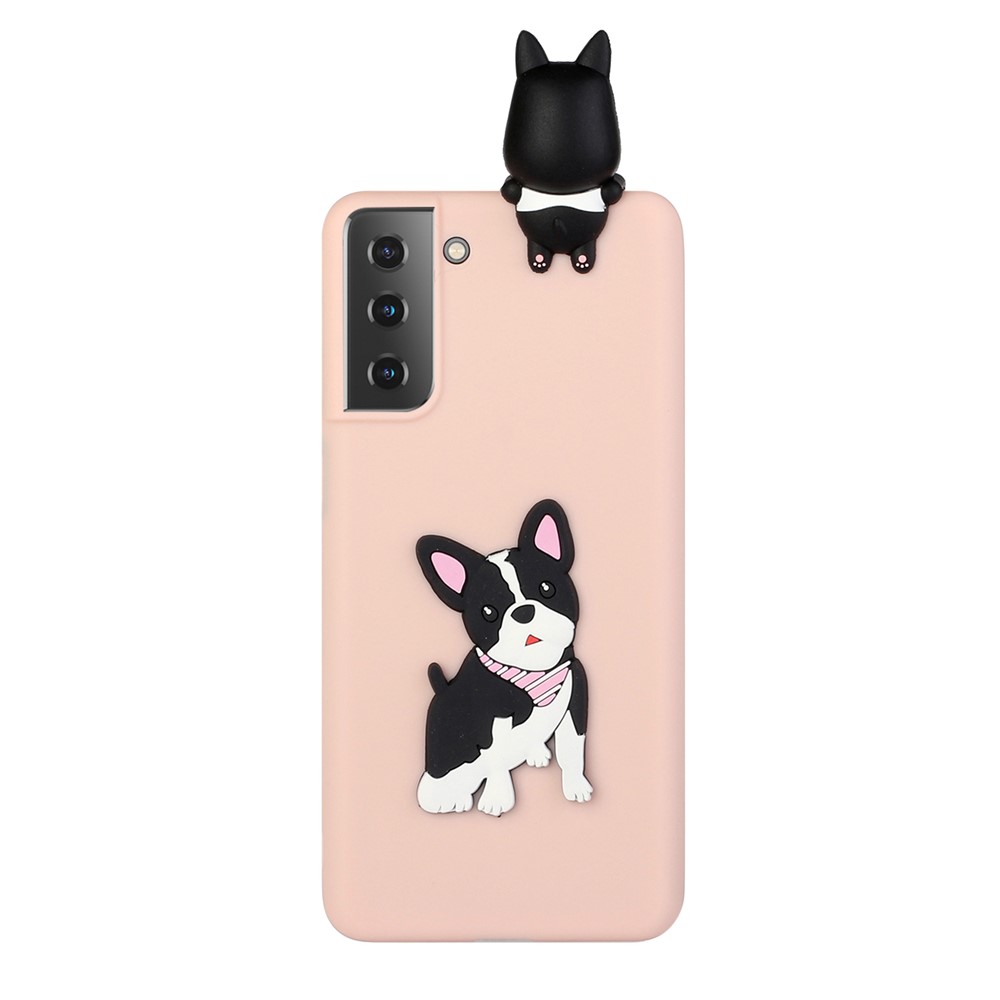 3D Animal Pattern TPU Phone Protective Case for Samsung Galaxy S21+ 5G - Dog-1