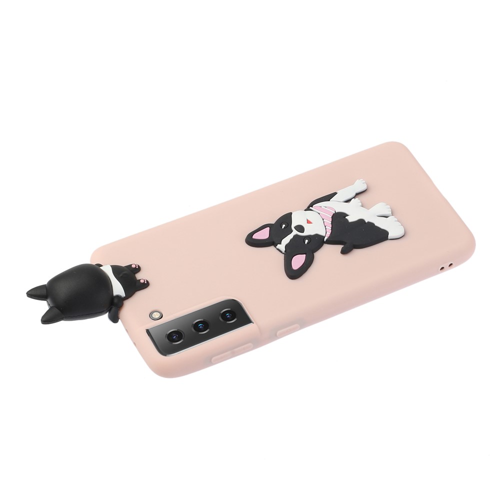 3D Animal Pattern TPU Phone Protective Case for Samsung Galaxy S21+ 5G - Dog-4
