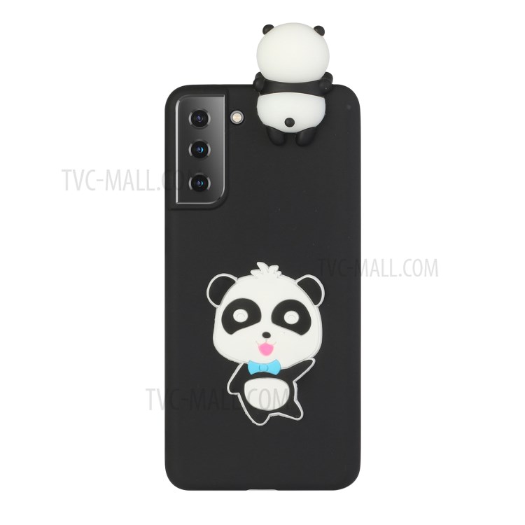 3D Animal Pattern TPU Phone Protective Case for Samsung Galaxy S21+ 5G - Smile Panda-1