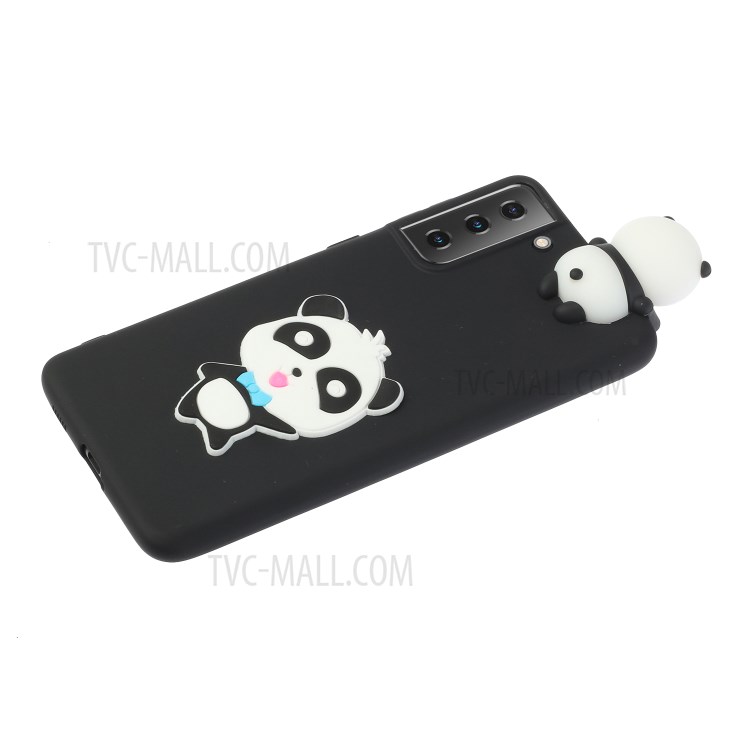 3D Animal Pattern TPU Phone Protective Case for Samsung Galaxy S21+ 5G - Smile Panda-3