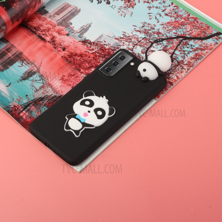3D Animal Pattern TPU Phone Protective Case for Samsung Galaxy S21+ 5G - Smile Panda-5