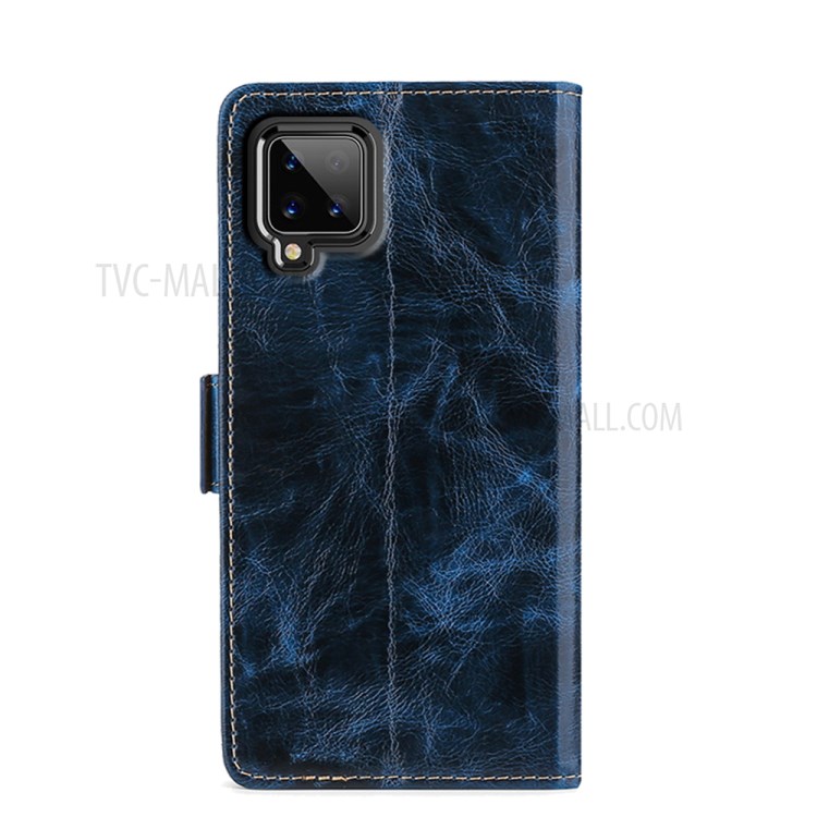 TPU + PU Leather Stand Cell Phone Case for Samsung Galaxy A42 5G - Blue-5
