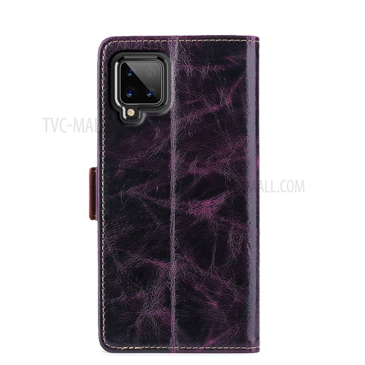 TPU + PU Leather Stand Cell Phone Case for Samsung Galaxy A42 5G - Purple-2