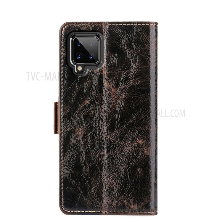 TPU + PU Leather Stand Cell Phone Case for Samsung Galaxy A42 5G - Brown-5
