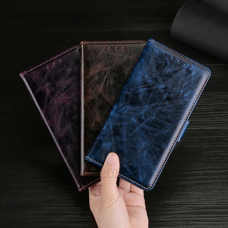 TPU + PU Leather Stand Cell Phone Case for Samsung Galaxy A71 SM-A715 - Blue-8